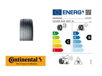 Label und Bild vom Winterreifen Continental WinterContact TS 850 P MOE bei S&G. 