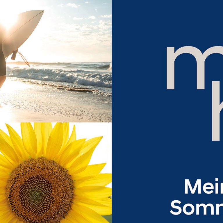 Collage zum Hyundai Sommer-Service mit Urlaubsszenen, Fahrzeugdetails, Zubehör und dem Slogan "me & hyu – Mein Hyundai Sommer-Service