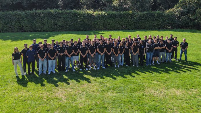 Gruppenfoto der 60 neuen Auszubildenden des S&G-Ausbildungsjahrgangs 2026