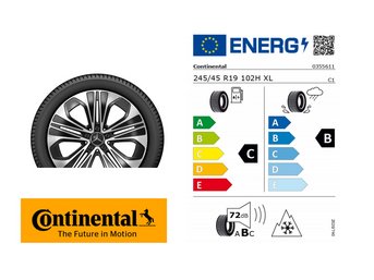 Bild und Label des Winterkomplettrades Continental WinterContact bei S&G. 