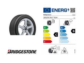 Label und Bild des Winterkomplettrad Bridgestone Blizzak LM001 5 Speichenrad Vanadiumsilber bei S&G.