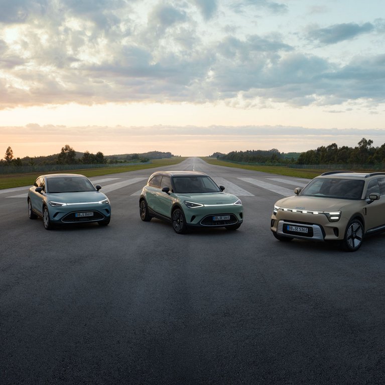 smart Elektrofahrzeug-Range bei S&G – förderfähige smart Modelle im Rahmen der E-Auto-Prämie 2026 auf freier Straße